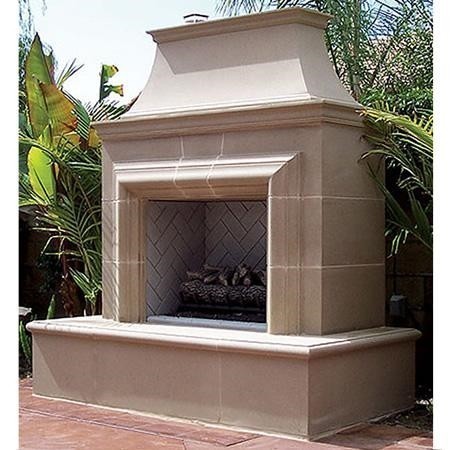 AMERICAN FYRE DESIGNS 023-C 82 INCH VENTED FREE-STANDING OUTDOOR REDUCED CORDOVA FIREPLACE