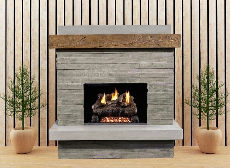 AMERICAN FYRE DESIGNS 150-CG-N 68 1/2 INCH VENT-FREE WALL MOUNT OUTDOOR BROOKLYN FIREPLACE