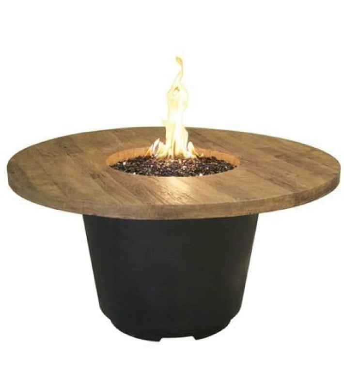 AMERICAN FYRE DESIGNS 645-BA-M2C RECLAIMED WOOD 24 INCH COSMO ROUND FIRETABLE