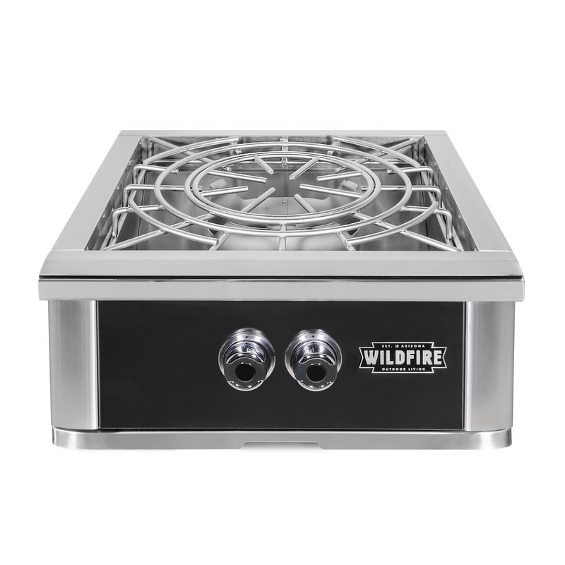 American Made Grills Muscle 60,000 BTU Built-In Natural Gas Power Burner  With Stainless Steel Lid - MUSPB2-NG