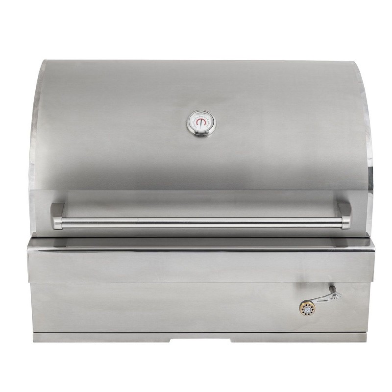 BARBEQUES GALORE 324500 32 1/2 INCH BUILT-IN STAINLESS STEEL BBQ GRILL WITH CHARCOAL TRAY