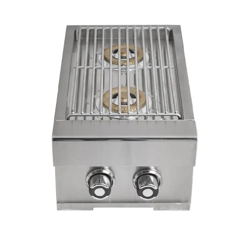 BARBEQUES GALORE 324502 TURBO 14 INCH NATURAL GAS DOUBLE SIDE BURNER
