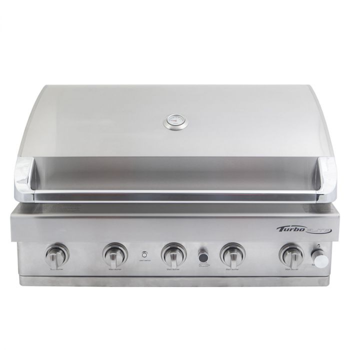 BARBEQUES GALORE 368478 TURBO ELITE 39 3/4 INCH BUILT-IN STAINLESS STEEL LIQUID PROPANE GAS BBQ GRILL