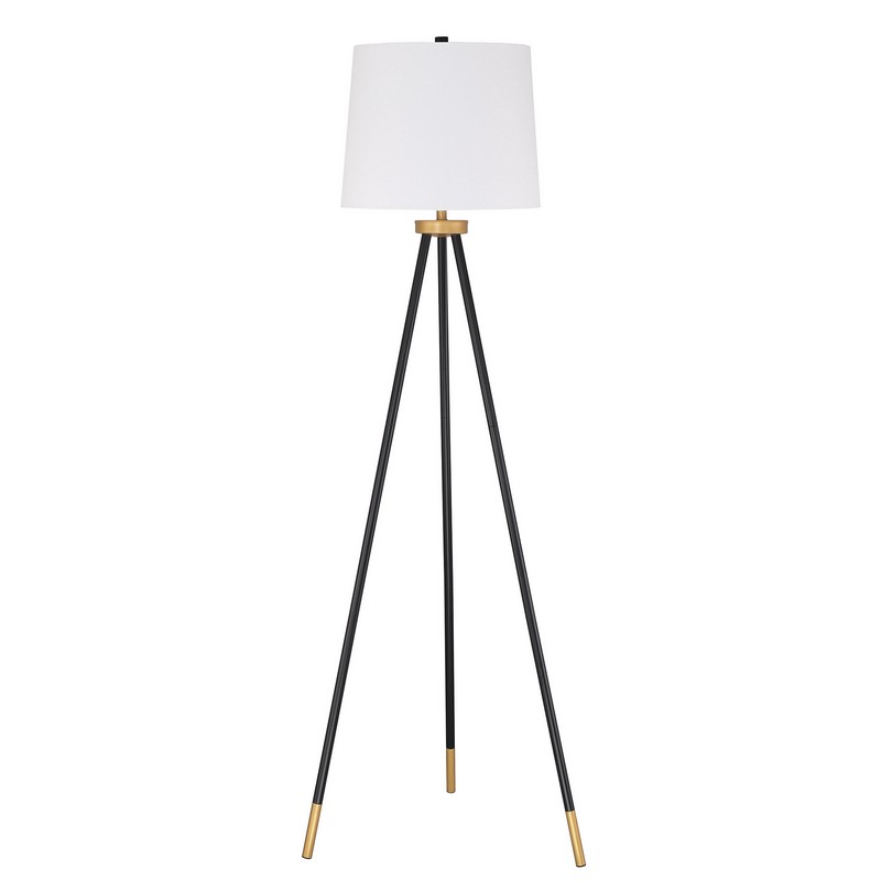 CRAFTMADE 8626717 1/4 INCH 1 LIGHT INCANDESCENT FLOOR LAMP - PAINTED BLACK AND PAINTED GOLD