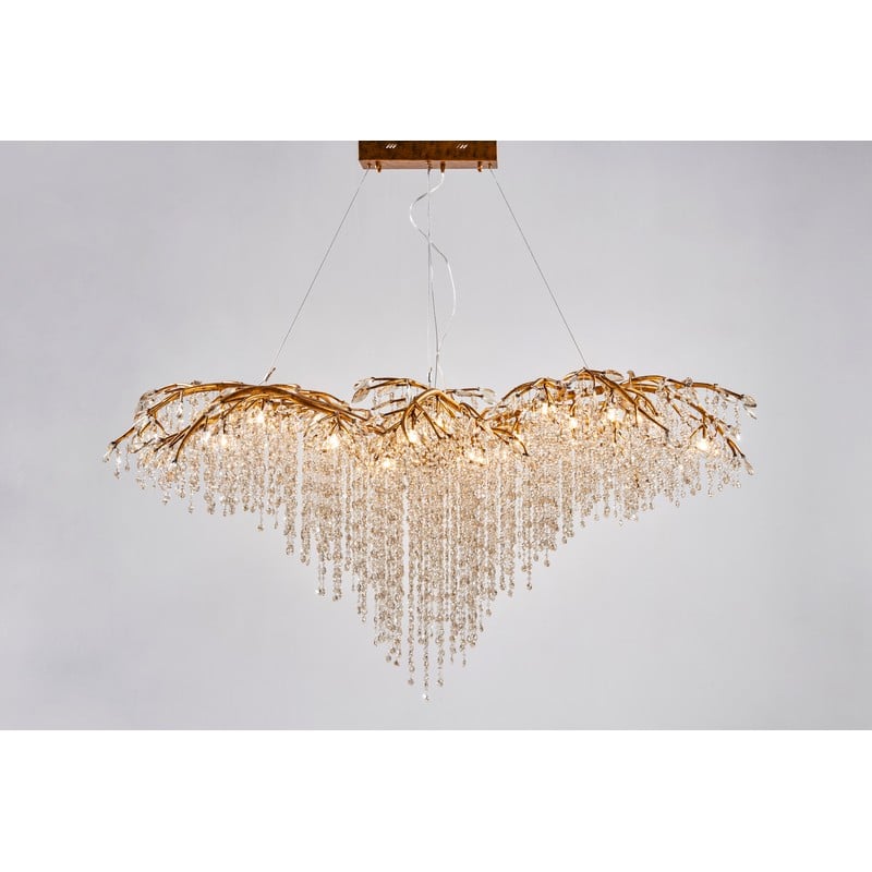 BETHEL INTERNATIONAL AZ03 74 3/4 INCH TRANSITIONAL 5+ LIGHT LED CHANDELIERS