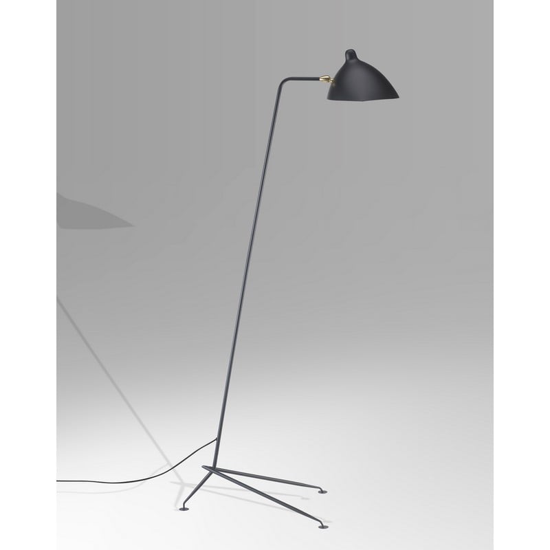 BETHEL INTERNATIONAL BEL22BLK 21 3/8 INCH MODERN 1 LIGHT FLOOR LAMPS - BLACK