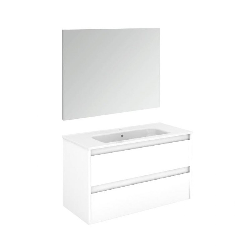 WS BATH COLLECTIONS AMBRA 100 PACK 1 39 3/4 INCH WALL MOUNT OR FREESTANDING BATHROOM VANITY WITH MIRROR