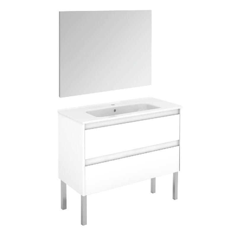 WS BATH COLLECTIONS AMBRA 100F PACK 1 39 3/4 INCH FREE STANDING BATHROOM VANITY WITH MIRROR