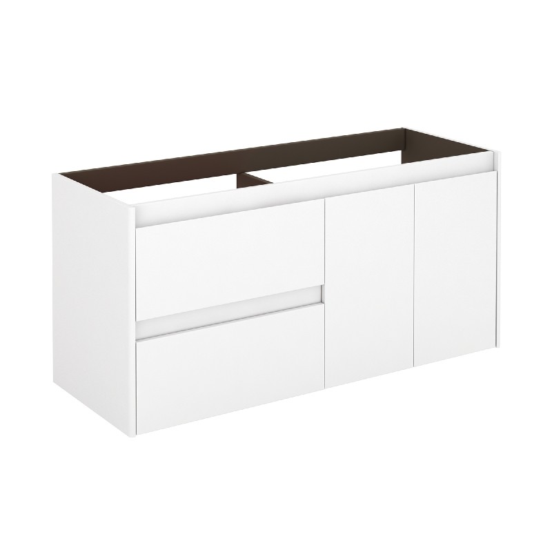 WS BATH COLLECTIONS AMBRA 120 DBL BASE 47 INCH WALL MOUNT OR FREESTANDING BATHROOM VANITY BASE
