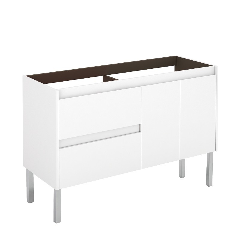 WS BATH COLLECTIONS AMBRA 120F DBL BASE 47 INCH FREE STANDING BATHROOM VANITY BASE