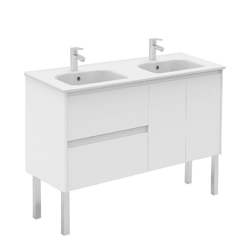 WS BATH COLLECTIONS AMBRA 120F DBL 47 1/2 INCH FREE STANDING BATHROOM VANITY WITH DOUBLE SINK