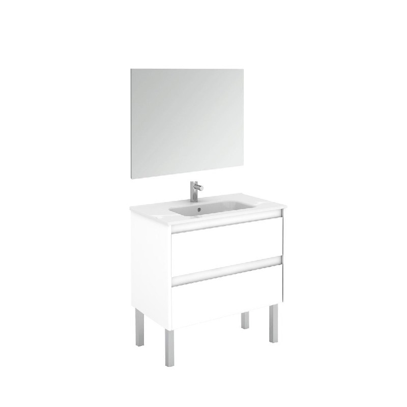 WS BATH COLLECTIONS AMBRA 80F PACK 1 31 5/8 INCH FREE STANDING BATHROOM VANITY WITH MIRROR