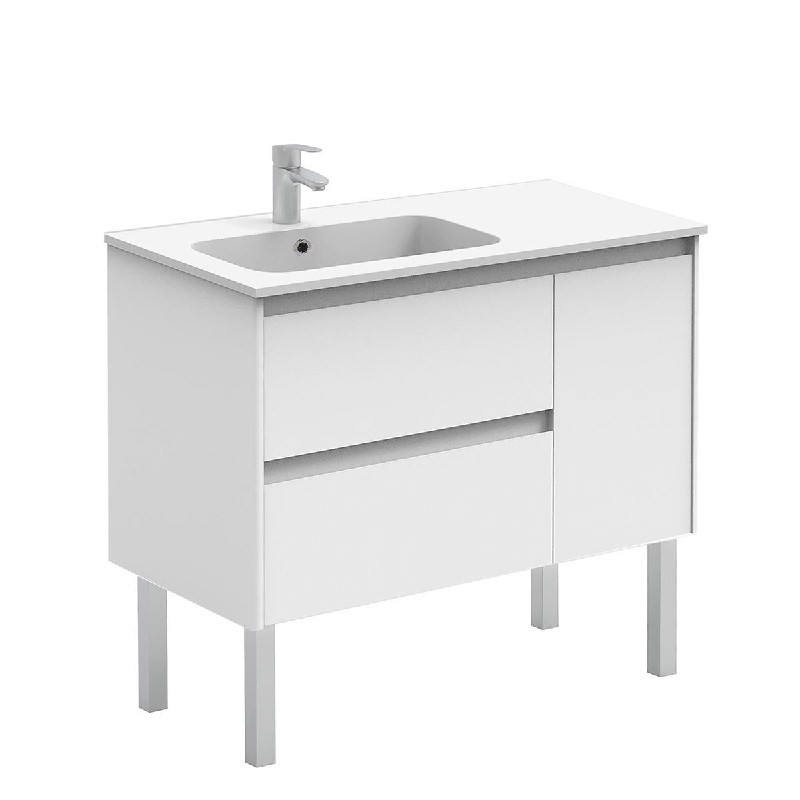 WS BATH COLLECTIONS AMBRA 90F 35 5/8 INCH FREE STANDING BATHROOM VANITY