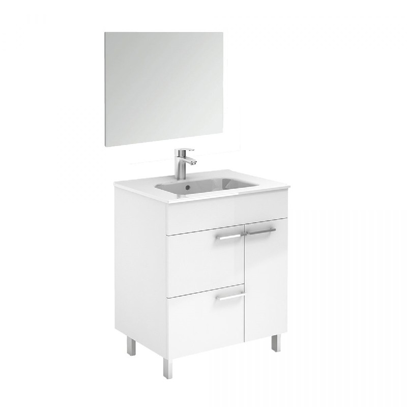 WS BATH COLLECTIONS ELEGANCE 80 PACK 1 31 1/2 INCH FREE STANDING BATHROOM VANITY WITH MIRROR