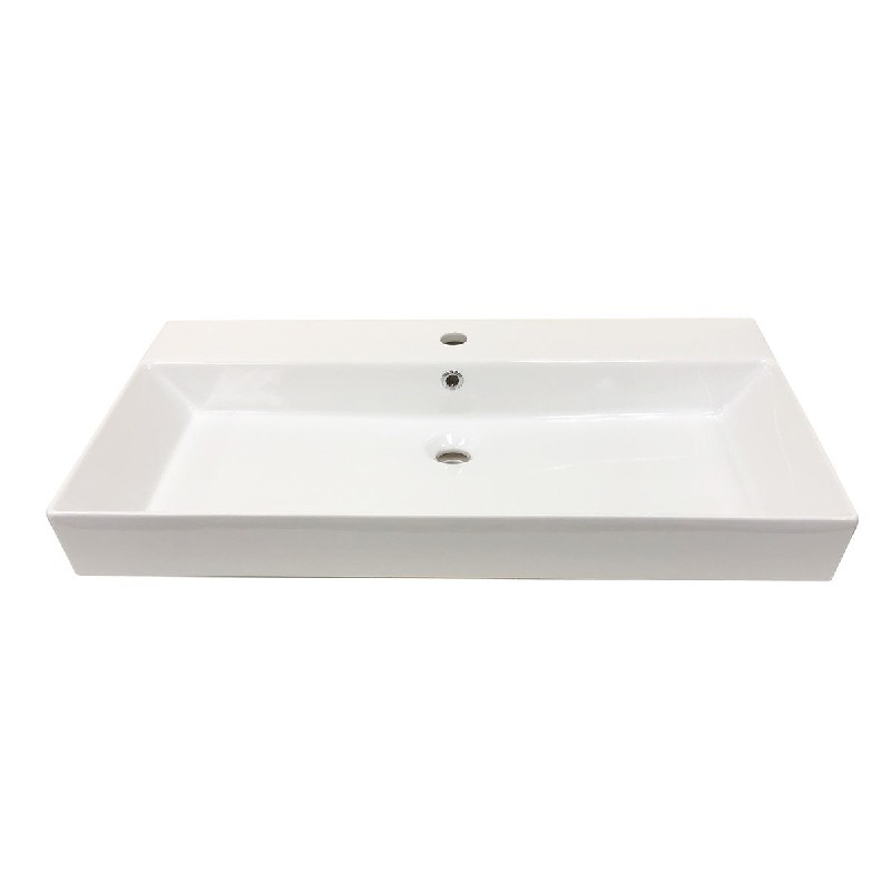 WS BATH COLLECTIONS ENERGY 85 33 1/2 INCH WALL MOUNT OR VESSEL BATHROOM SINK