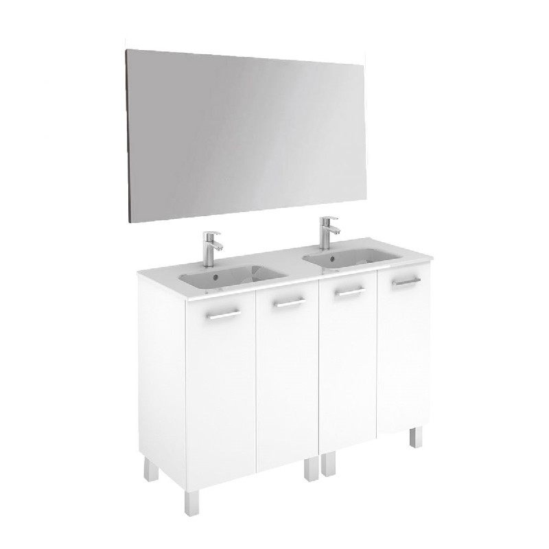 WS BATH COLLECTIONS LOGIC 120 PACK 1 47 1/4 INCH FREE STANDING BATHROOM VANITY WITH MIRROR