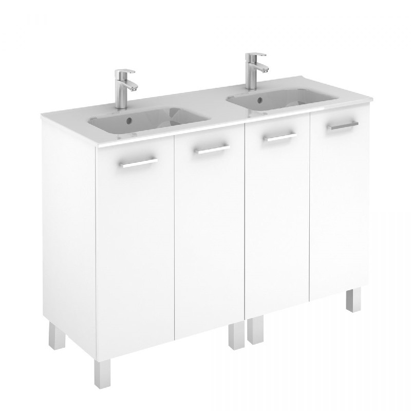 WS BATH COLLECTIONS LOGIC 120 47 1/4 INCH FREE STANDING BATHROOM VANITY