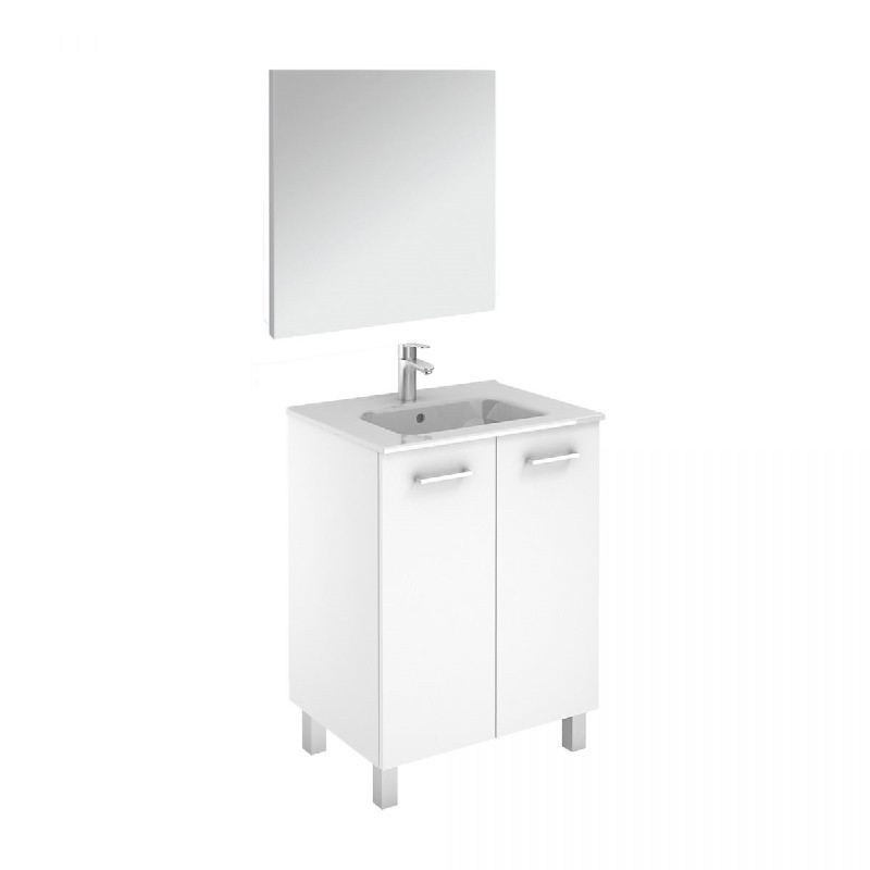 WS BATH COLLECTIONS LOGIC 70 PACK 1 27 5/8 INCH FREE STANDING BATHROOM VANITY WITH MIRROR