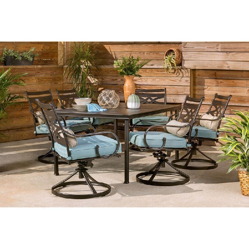HANOVER MCLRDN7PCSQSW6 MONTCLAIR 67 INCH 7-PIECE DINING SET