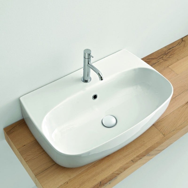 WS BATH COLLECTIONS NOLITA 5342 27 5/8 INCH WALL MOUNT OR VESSEL BATHROOM SINK