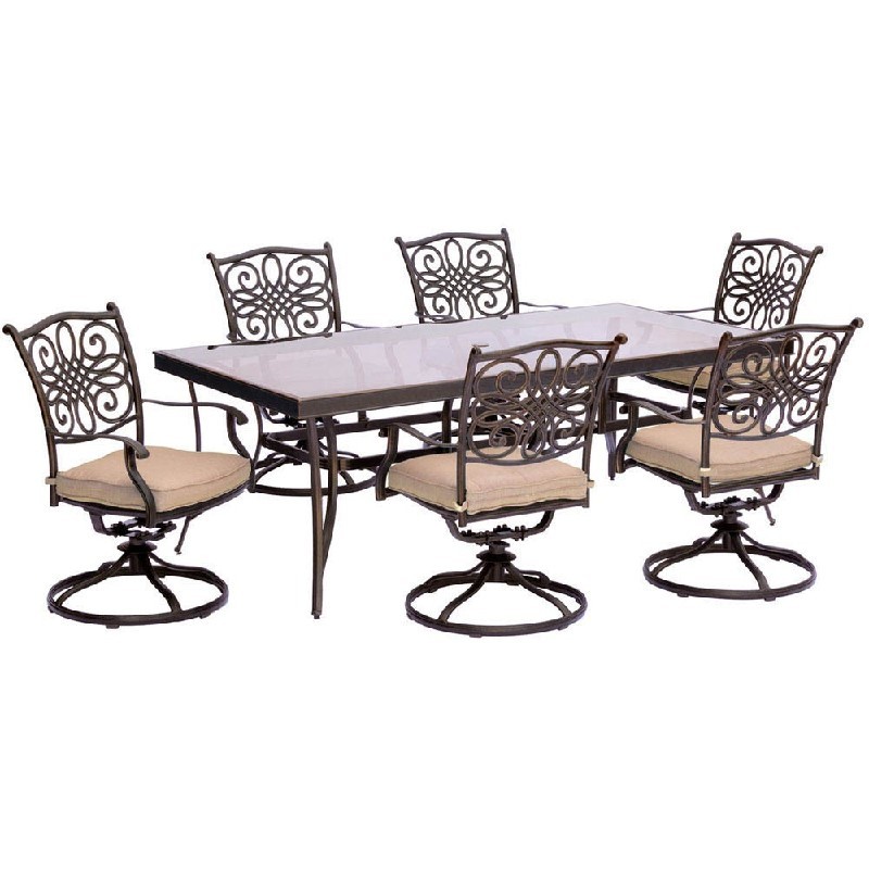 HANOVER TRADDN7PCS TRADITIONS 84 INCH 7-PIECE DINING SET