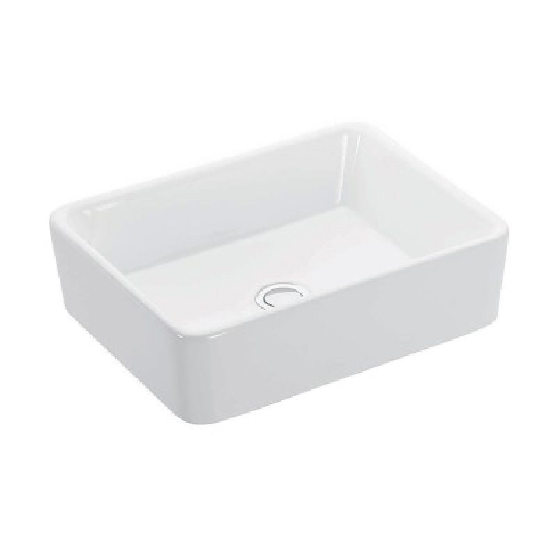 WS BATH COLLECTIONS TOUCH 53716 18 7/8 INCH VESSEL BATHROOM SINK - CERAMIC WHITE