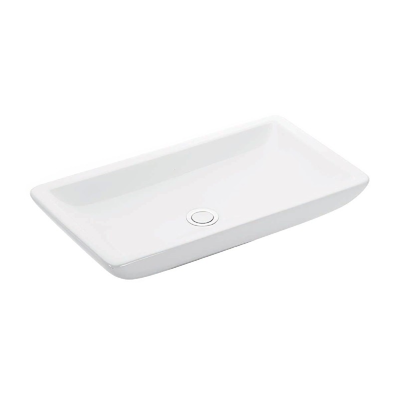 WS BATH COLLECTIONS TOUCH 53719 25 5/8 INCH VESSEL BATHROOM SINK - CERAMIC WHITE