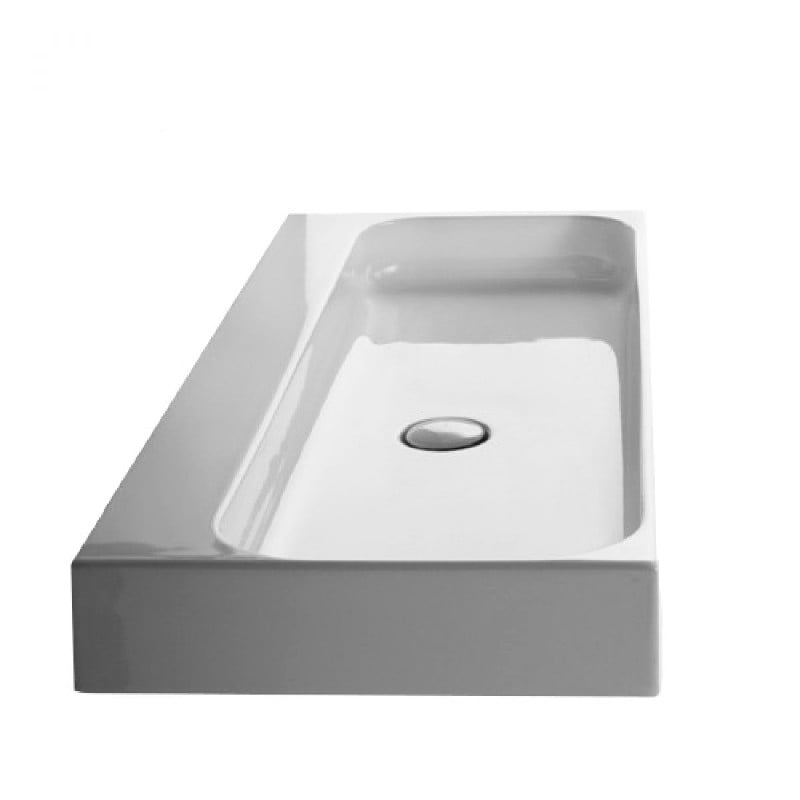 WS BATH COLLECTIONS UNIT 120 47 1/4 INCH WALL MOUNT OR VESSEL BATHROOM SINK