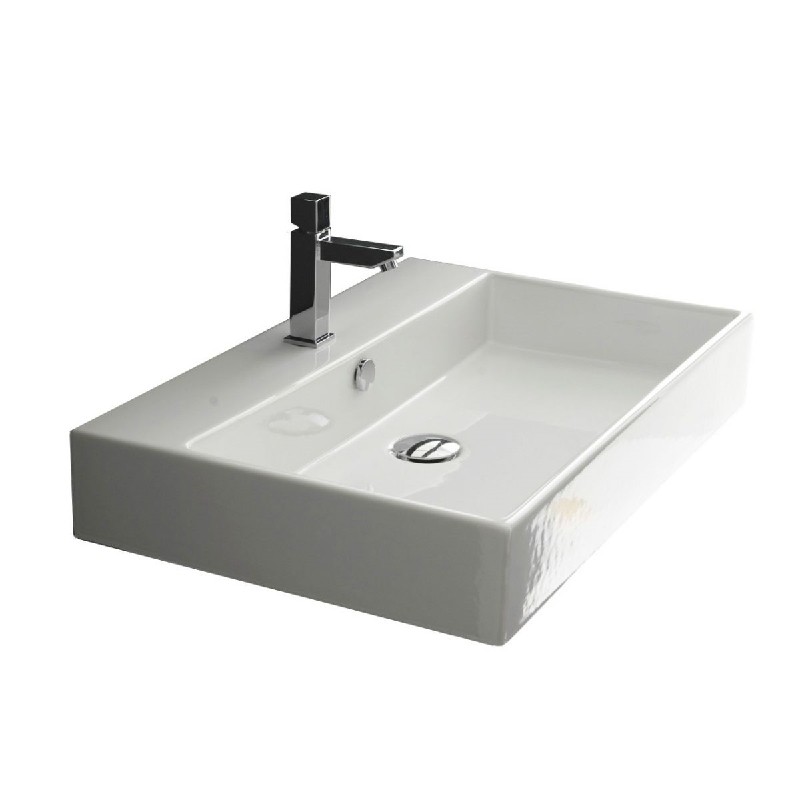 WS BATH COLLECTIONS UNLIMITED 70 27 1/2 INCH WALL MOUNT OR VESSEL BATHROOM SINK