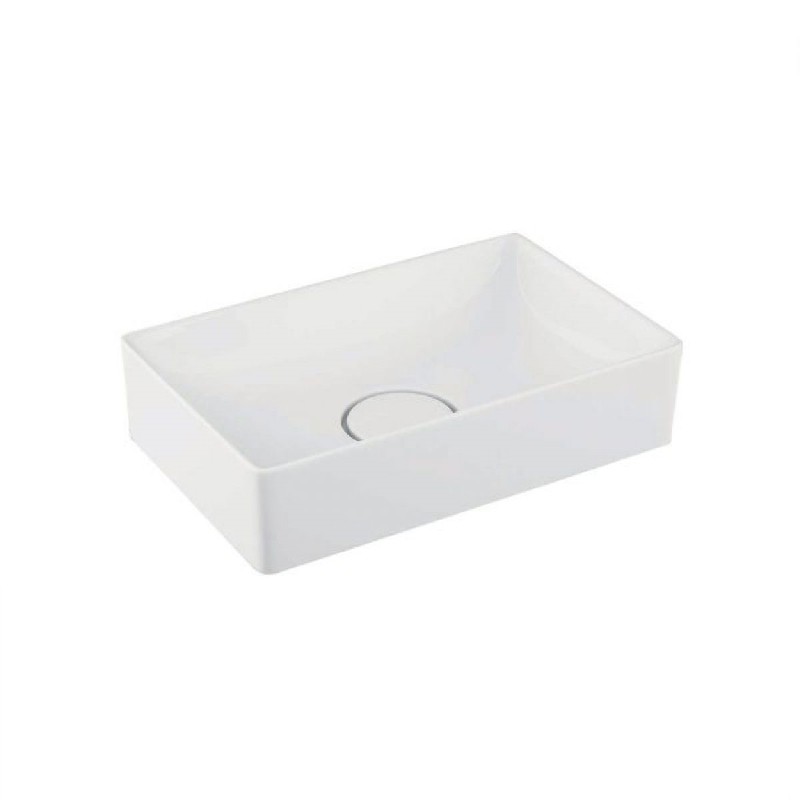 WS BATH COLLECTIONS VISION 6042 VISION 16 1/2 INCH CERAMIC WALL MOUNT OR VESSEL BATHROOM SINK