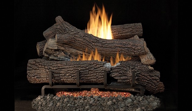 SUPERIOR LMF30GT MEGA-FLAME 30 INCH VENT FREE GIANT TIMBERS CONCRETE LOG SET