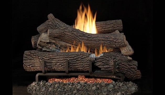 SUPERIOR LMF30GT MEGA-FLAME 30 INCH VENT FREE GIANT TIMBERS CONCRETE LOG SET