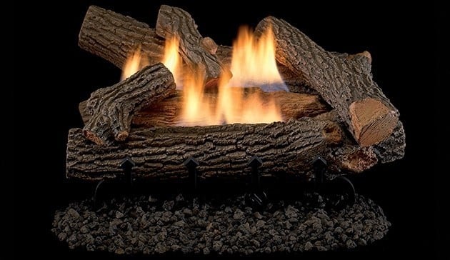 SUPERIOR LVDCH DOUBLE-FLAME VENT FREE CRESCENT HILL CONCRETE LOG SET