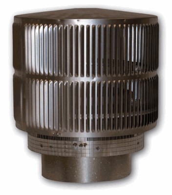 SUPERIOR RLT-12D ROUND TOP TERMINATION WITH LOUVERED SCREEN FOR 12 INCH WOOD-BURNING CHIMNEY