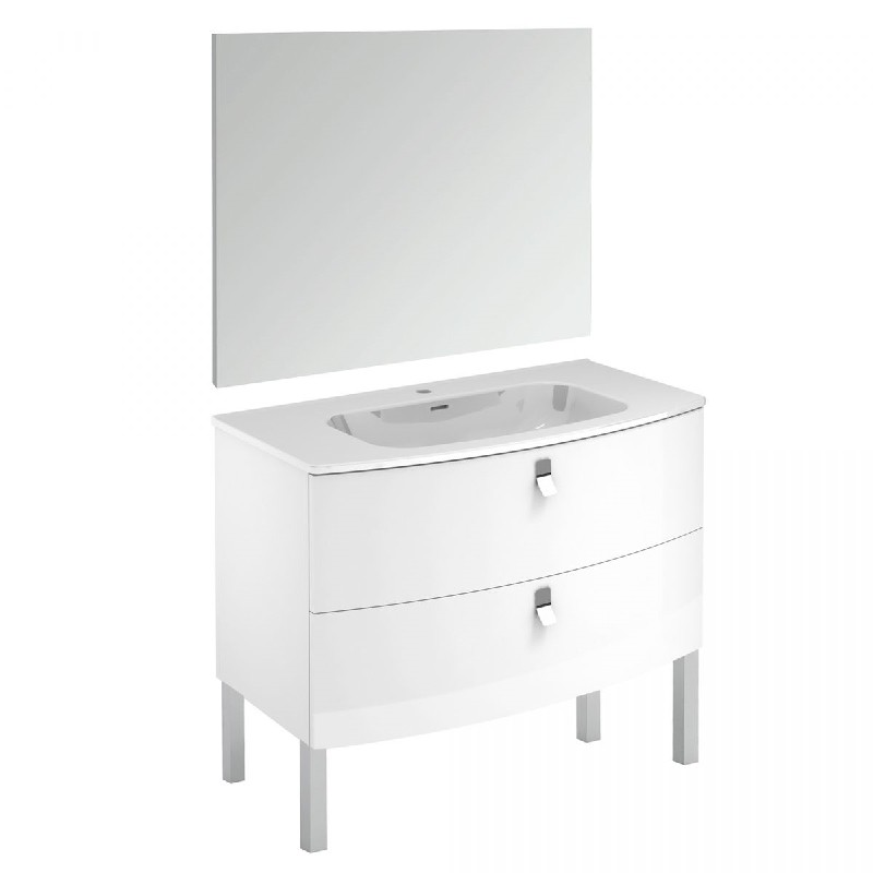 WS BATH COLLECTIONS RONDO 100F PACK 1 39 INCH FREE STANDING BATHROOM VANITY WITH MIRROR
