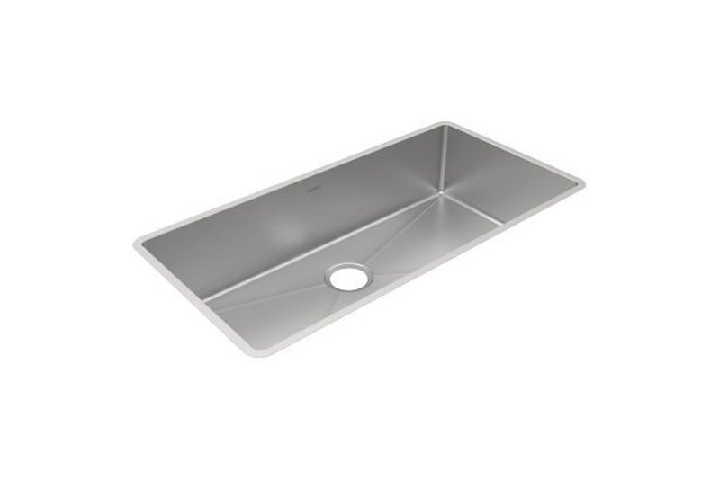 ELKAY ECTRU35179T CROSSTOWN 36 1/2 INCH 18 GAUGE SINGLE BOWL UNDERMOUNT STAINLESS STEEL KITCHEN SINK - POLISHED SATIN