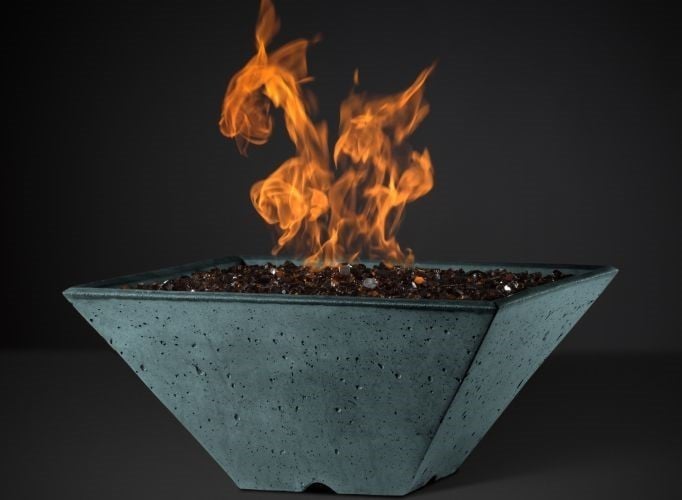 SLICK ROCK KRL22SM RIDGELINE 22 INCH SQUARE FIRE BOWL WITH MATCH-LIT