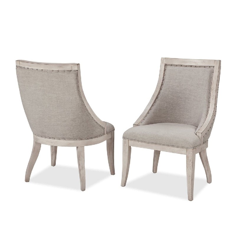 PANAMA JACK 139-631S GRAPHITE 24 INCH UPHOLSTERED SIDE CHAIR - SET OF 2