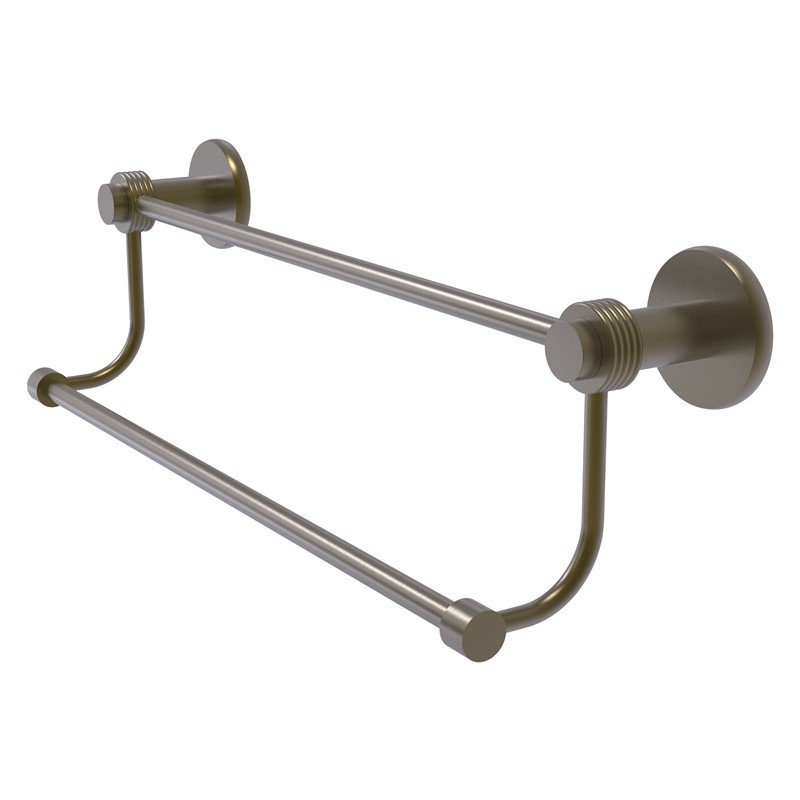 ALLIED BRASS 9072G/30 MERCURY 32 1/2 INCH DOUBLE TOWEL BAR WITH GROOVED ACCENTS