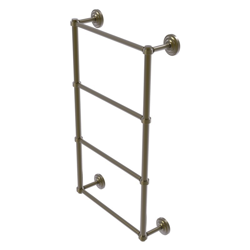 ALLIED BRASS QN-28G-24 QUE NEW 24 INCH LADDER TOWEL BAR WITH GROOVED DETAIL