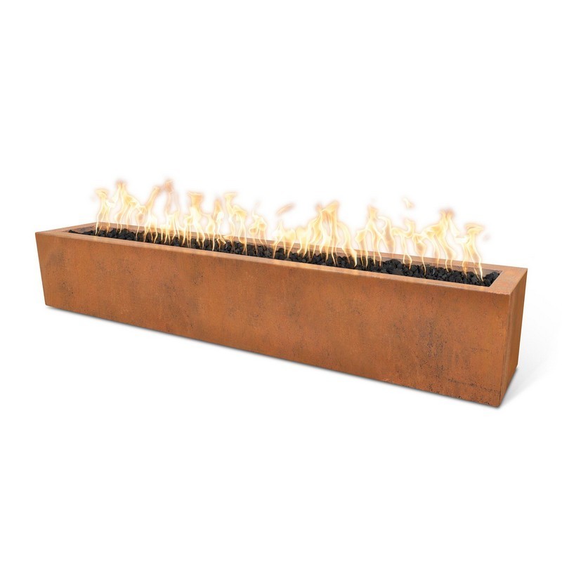 THE OUTDOOR PLUS OPT-LBTCS72 EAVES 72 INCH CORTEN STEEL MATCH LIT FIRE PIT
