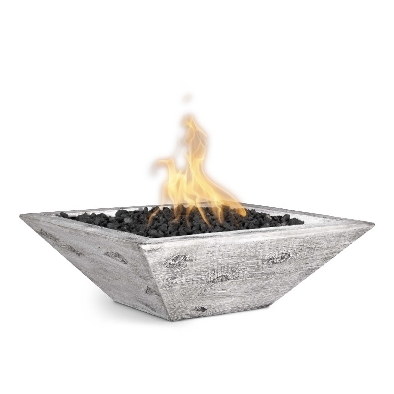 THE OUTDOOR PLUS OPT-24SWGFO MAYA 24 INCH WOOD GRAIN MATCH LIT FIRE BOWL