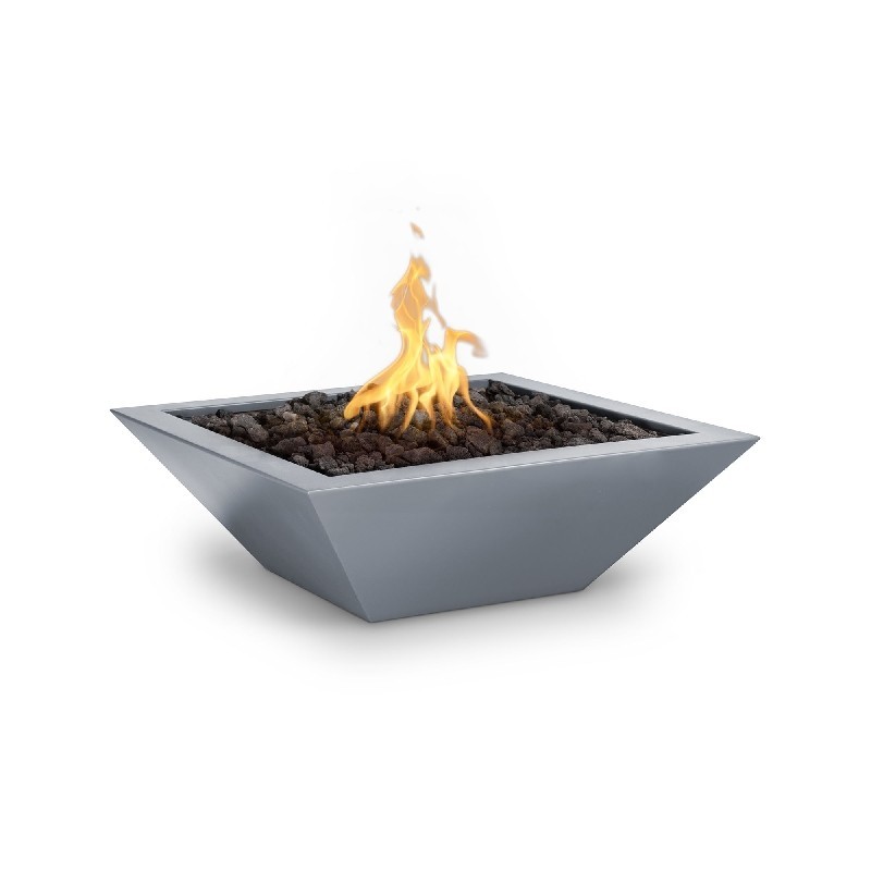 THE OUTDOOR PLUS OPT-30SQPCFOE12V MAYA 30 INCH POWDER COAT STEEL ELECTRONIC IGNITION FIRE BOWL