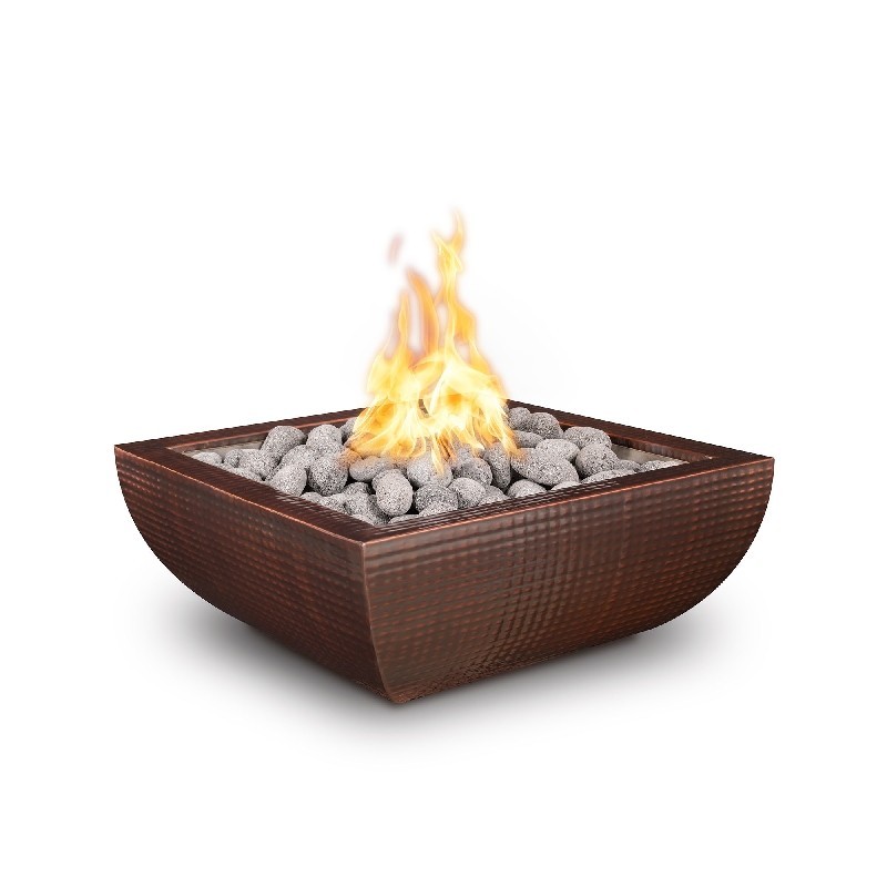 THE OUTDOOR PLUS OPT-36AVCPFE12V AVALON 36 INCH COPPER ELECTRONIC IGNITION FIRE BOWL