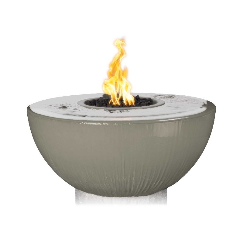 THE OUTDOOR PLUS OPT-38FW360E12V SEDONA 360 DEGREE 38 INCH CONCRETE ELECTRONIC FIRE AND WATER BOWL