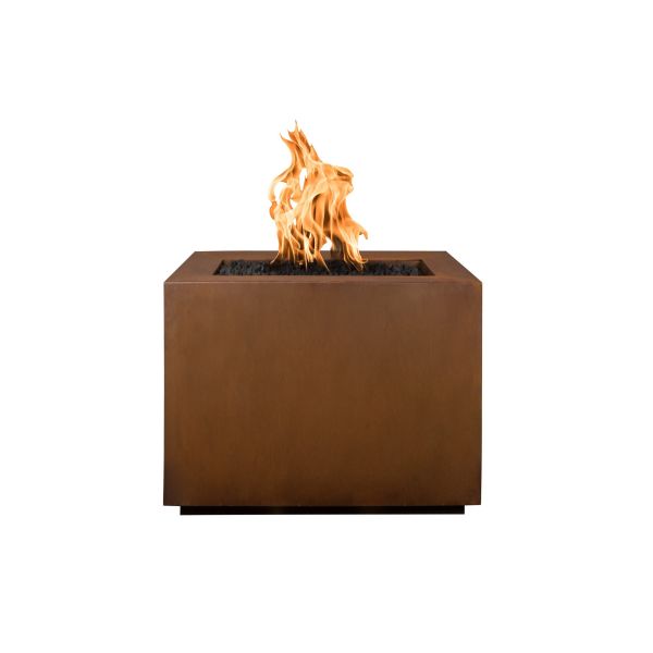 THE OUTDOOR PLUS OPT-6060SQCSEKIT FORMA 60 INCH CORTEN STEEL ELECTRONIC FIRE PIT