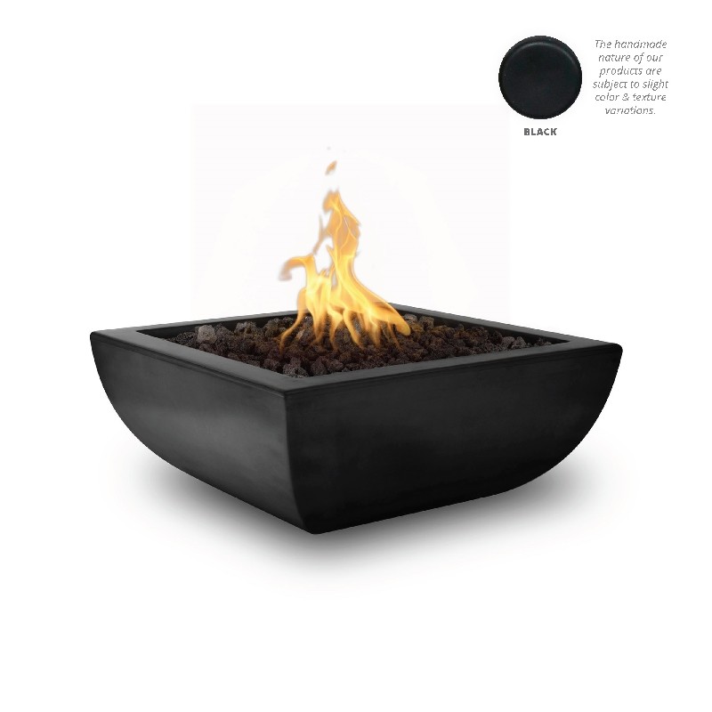 THE OUTDOOR PLUS OPT-AVLFO30E12V AVALON 30 INCH CONCRETE ELECTRONIC IGNITION FIRE BOWL