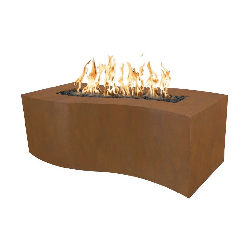 THE OUTDOOR PLUS OPT-BLWCS60EKIT BILLOW 60 INCH CORTEN STEEL FIRE PITS - ELECTRONIC IGNITION