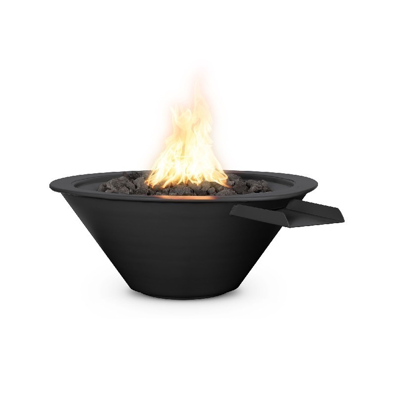 THE OUTDOOR PLUS OPT-R24PCFWE12V CAZO 24 INCH POWDER COAT STEEL ELECTRONIC FIRE AND WATER BOWL