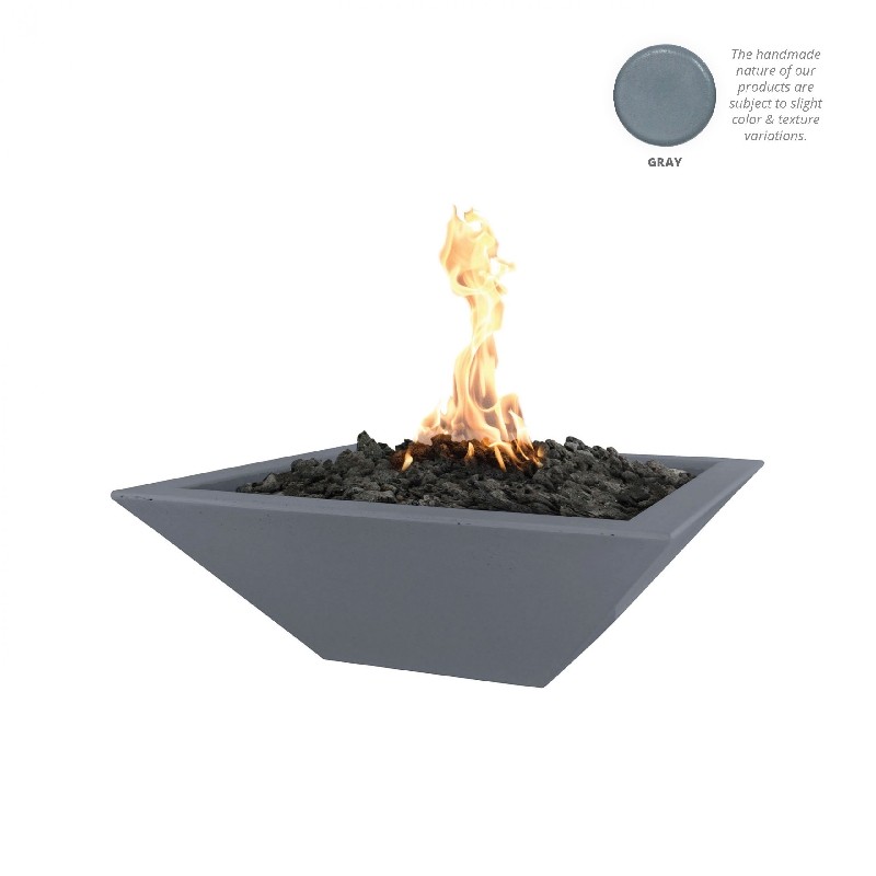 THE OUTDOOR PLUS OPT-30SFOE12V MAYA 30 INCH CONCRETE ELECTRONIC IGNITION FIRE BOWL
